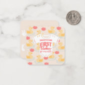 Eltern zum ersten Mal: Mitteilungskarte (Vorderseite/Rückseite Beispiel)