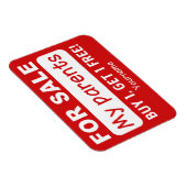 ELTERN ZUM VERKAUF benutzerdefinierter Magnet (Rechte Seite)
