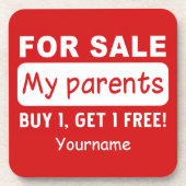 ELTERN ZUM VERKAUF von Untersetzer (Vorderseite)