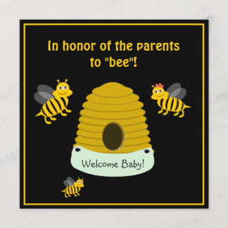 Eltern zur Bienen-Hummel-Bienen-Baby-Dusche Einladung