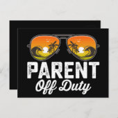 Elternfeier am letzten Schultag Sonnenbrille Postkarte (Vorne/Hinten)