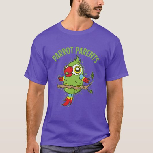 Elternpapageien Tier Vogel Junge T-Shirt (Vorderseite)