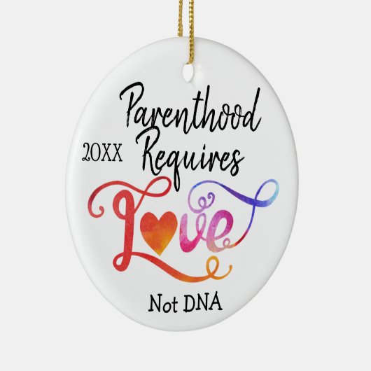 Elternschaft erfordert Liebe nicht DNA, Keramikornament (Rechts)