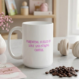 Elternschaft Kaffee Liebe Typografie Kaffeetasse