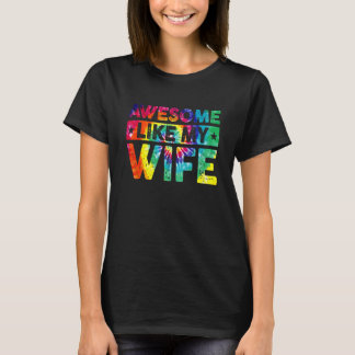 Elterntag-Tie-Dye-distressierter Awesome wie mein  T-Shirt