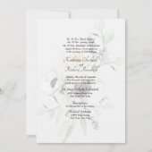 Elternteile mit weißer Blüte Einladung (Vorderseite)