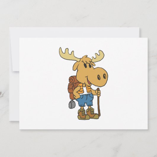 Elternurlauber mit Rucksack | Farbe wählen Einladung (Rückseite)