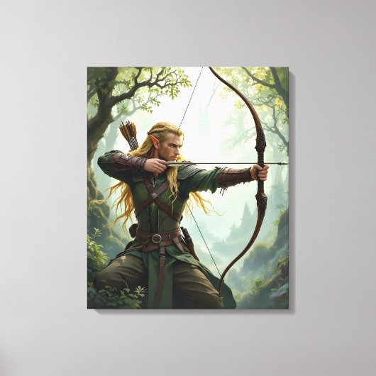 Elven Archer of the Woodland Realm Leinwanddruck (Vorderseite)