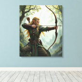 Elven Archer of the Woodland Realm Leinwanddruck (Insitu (Holzboden))