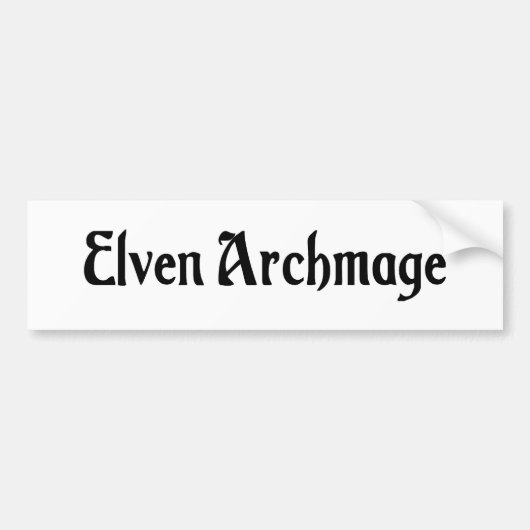 Elven Archmage Autoaufkleber (Vorne)