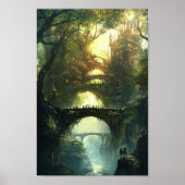 Elven Citadel Twilight - Epic Fantasy Castle Wine  Poster (Vorne)