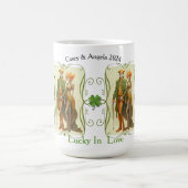 Elven Couple St. Patrick's Day Tasse (Mittel)