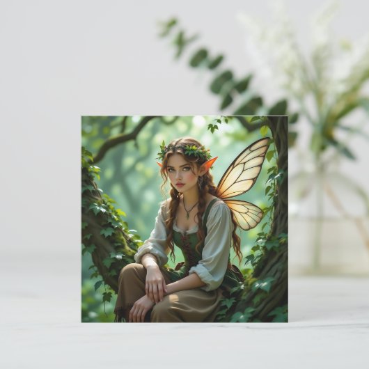 Elven Fairy Magical Enchanted Forest Karte (Stehend Vorderseite)