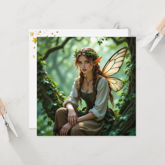 Elven Fairy Magical Enchanted Forest Karte (Vorderseite/Rückseite Beispiel)