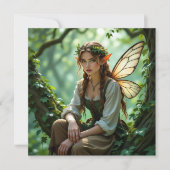  Elven Fairy Magical Enchanted Forest Karte (Vorderseite)