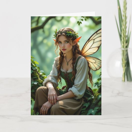 Elven Fairy Sending Magic Your Way Karte (Vorderseite)
