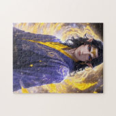 Elven Fire Magic Fantasy Art Puzzle (Horizontal)