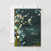 Elven Forest Trees Rustic Wedding RSVP (Vorderseite)