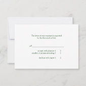 Elven Forest Trees Rustic Wedding RSVP Karte (Rückseite)