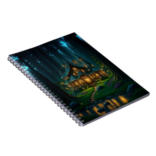 Elven Glade Castle Spirale Notebook Notizblock (Rechte Seite)