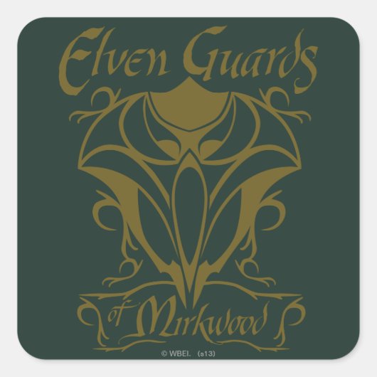 Elven Guards of Mirkwood Name Quadratischer Aufkleber (Vorderseite)