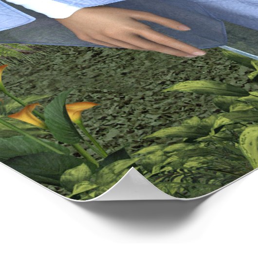 Elven Maiden Fantasy Kunstmuseum Poster (Ecke)