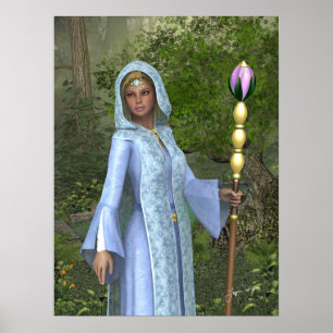 Elven Maiden Fantasy Kunstmuseum Poster