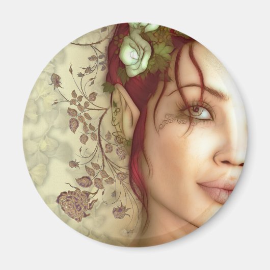 Elven Princess Fantasy Art Magnet (Vorne)