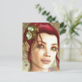 Elven Princess Fantasy Art Postkarte (Stehend Vorderseite)