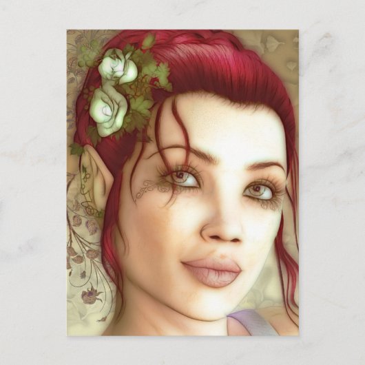 Elven Princess Fantasy Art Postkarte (Vorderseite)
