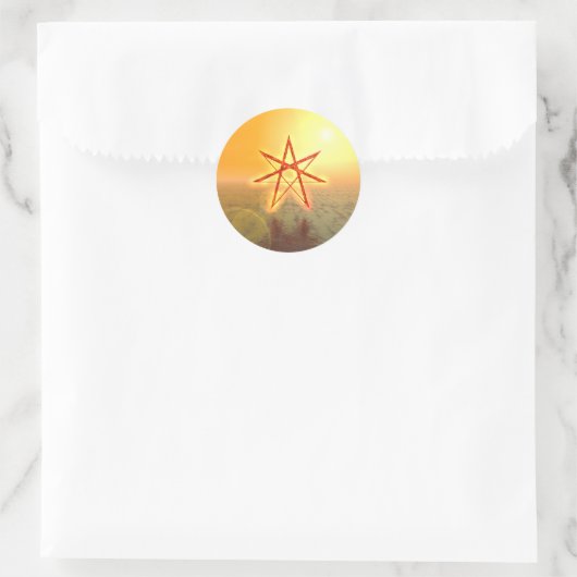 Elven Star 01 Runder Aufkleber (Tasche)