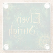 Elven Stirigh – Sigils in Green Glasuntersetzer (Rückseite)