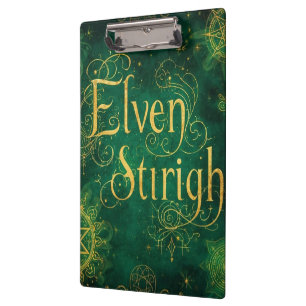Elven Stirigh – Sigils in Green Klemmbrett