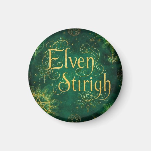 Elven Stirigh – Sigils in Green Magnet (Vorne)