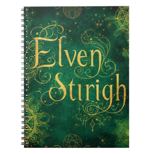 Elven Stirigh – Sigils in Green Notizblock (Vorderseite)