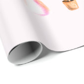 ELVEN UND CHRISTMAS BAUMUSTER IN WASSERFARBE GESCHENKPAPIER (Rolleneckpunkt)