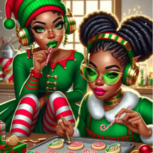 Elves Eating Goodies Geschenkpapier