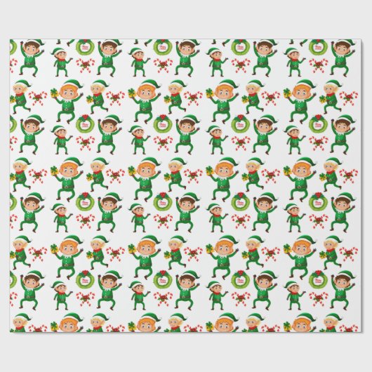 Elves Elves Elves Geschenkpapier (Flach)