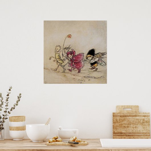 "Elves" Fairy Art von Arthur Rackham Poster (Küche)