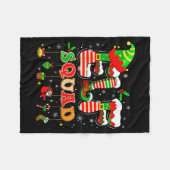 Elves Family Christmas Matching Pajamas Xmas Elf S Fleecedecke (Vorderseite (Horizontal))
