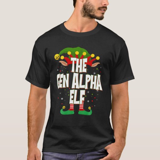 Elves Group Der Gen Alpha Elf Weihnachten T-Shirt (Vorderseite)
