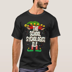 Elves Group Die Schule Psychologin Elf Weihnachten T-Shirt