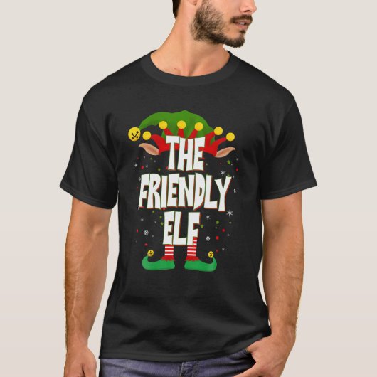 Elves Group The Friendly Elf Christmas T-Shirt (Vorderseite)