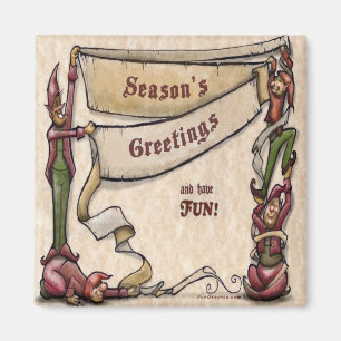 Elves - Grüße der Saison Magnet