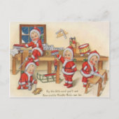 Elves Making Toys Postkarte (Vorderseite)
