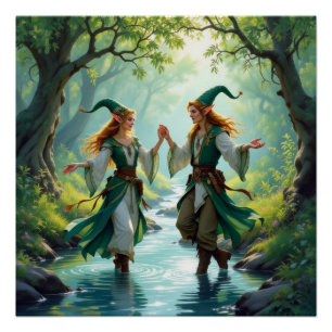 Elves Tancing Poster