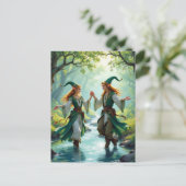 Elves Tancing Postkarte (Stehend Vorderseite)