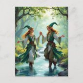 Elves Tancing Postkarte (Vorderseite)
