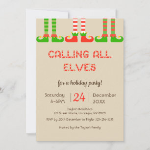 Elves Weihnachtsfeier Einladung