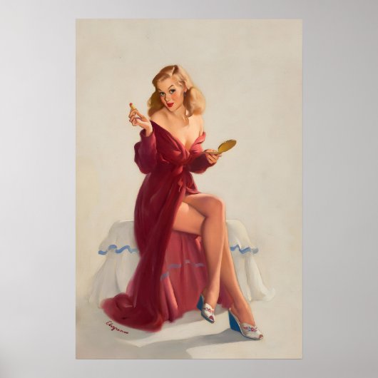 Elvgren Sexy PinUp Girl This Doesn't Keep the Cha Poster (Vorne)